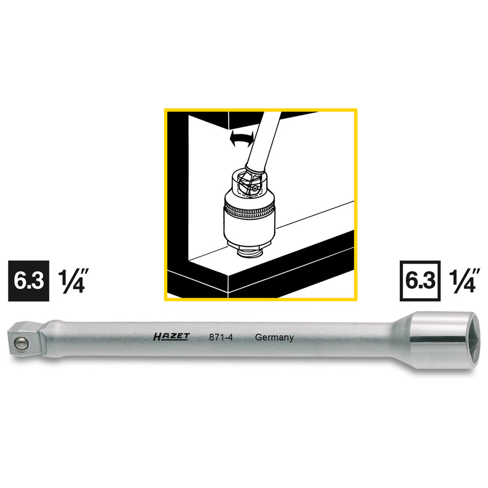 Verlängerung, schwenkbar 871-4 - Vierkant hohl 6,3 mm (1/4 Zoll) - Vierkant mas