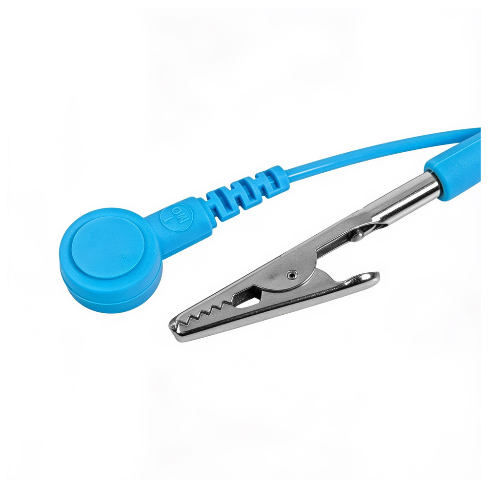 WETEC Spiralkabel mit Bananenstecker, ESD, hellblau, Anschlussart DK 10 mm, Bild 2