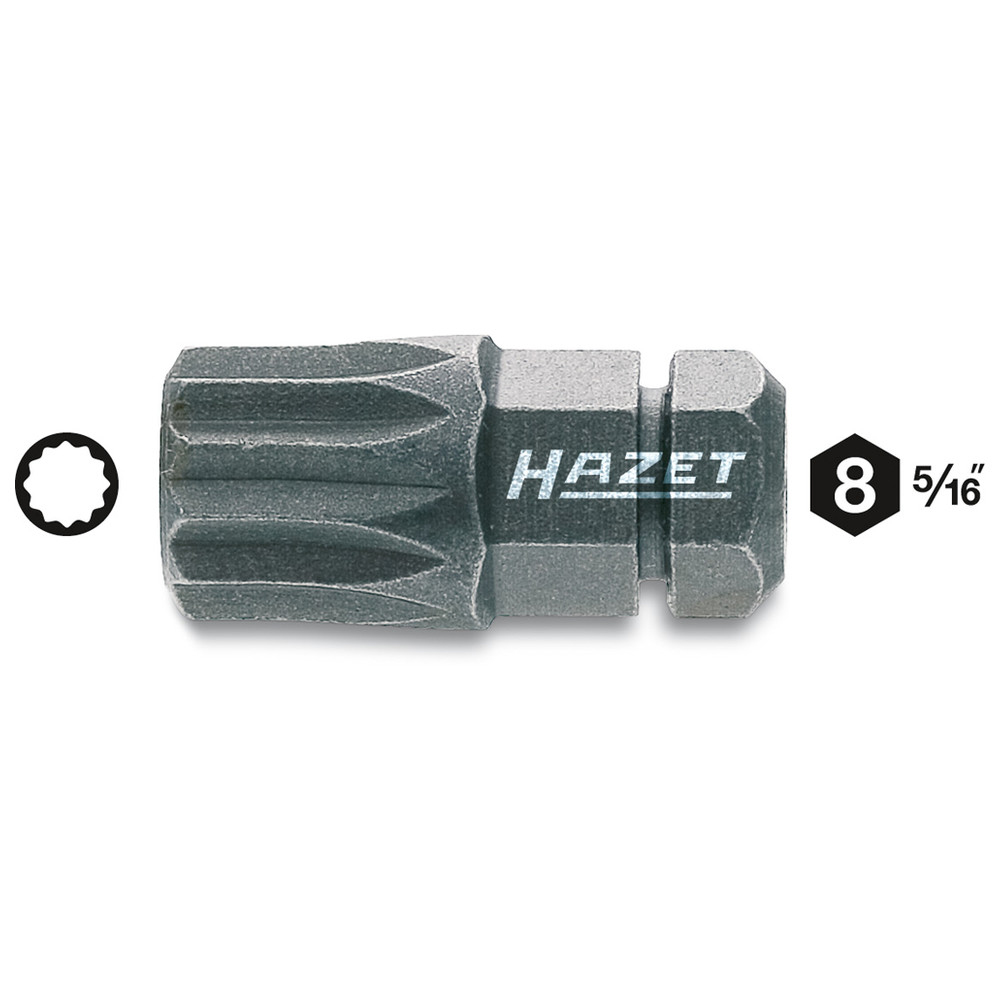 Bit 2597-03 - Sechskant massiv 8 (5/16 Zoll) - Innen Vielzahn Profil XZN - Schl