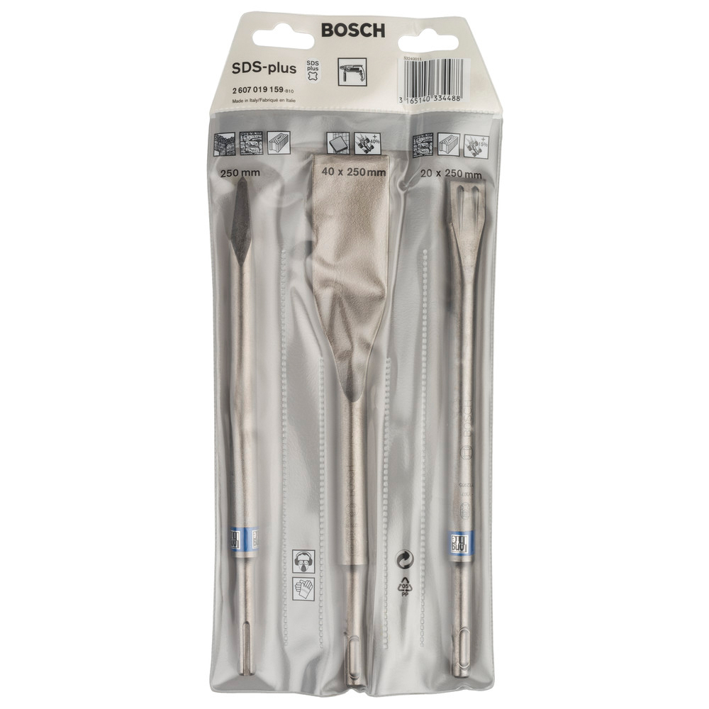 SDS plus Meissel Set 3tlg 250 mm