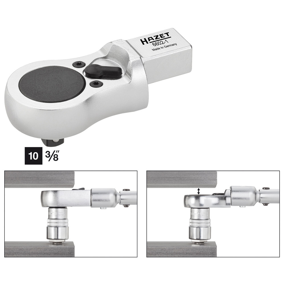 Einsteck-Umschaltknarre 6602-1 - Einsteck-Vierkant 14 x 18 mm - Vierkant massiv