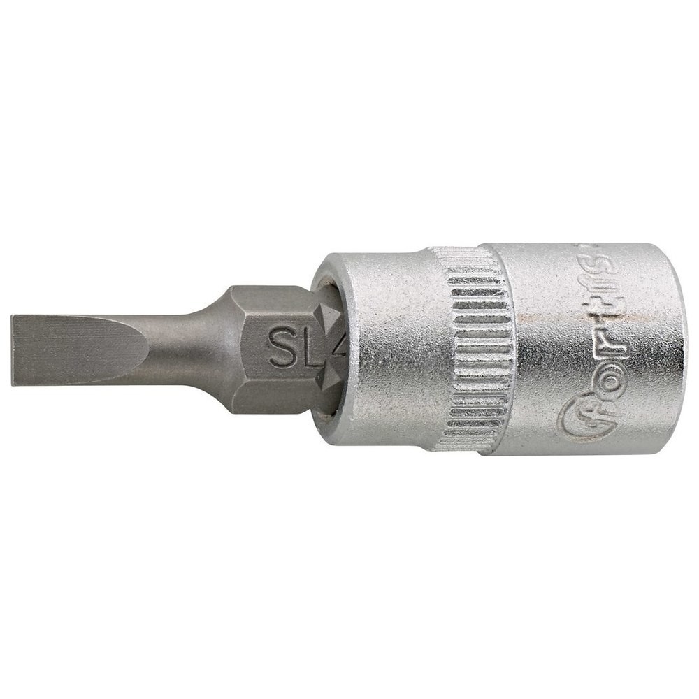 Schraubendr.-Einsatz 1/4" 4 x0,8mm Schlitz FORTIS
