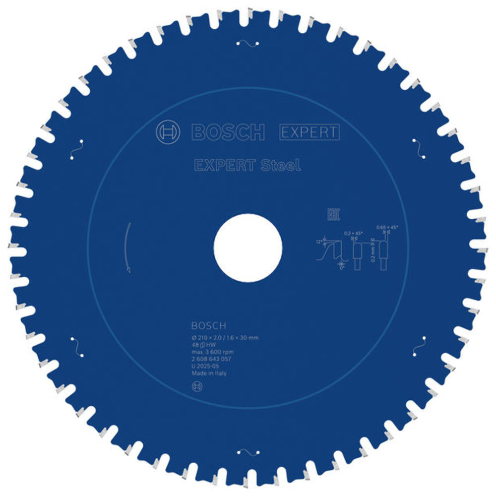 EXPERT Steel Kreissägeblatt, 210x2/1,6x30 mm, Z48