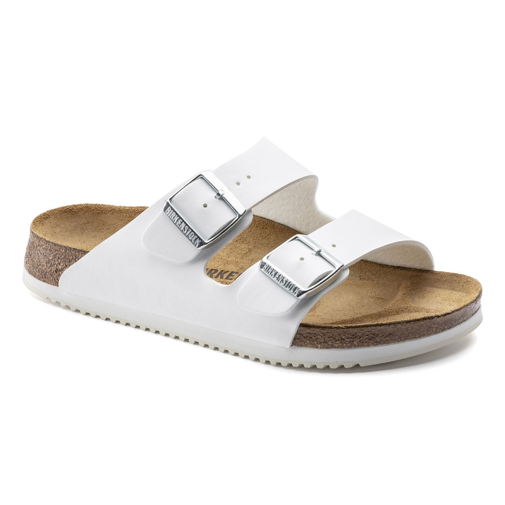Sandale Arizona Superlauf, Birko-Flor, weiß, Weite normal, Größe 35