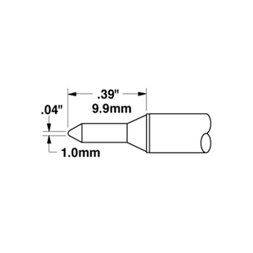 Metcal Lötpatrone für MX-500 STTC, 1,0 mm, 9,9 mm, konisch