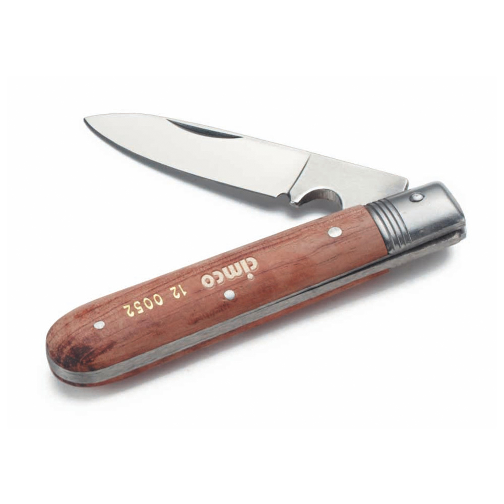 Kabelmesser mit Holzschalen, Klinge und Schaber 1teilig