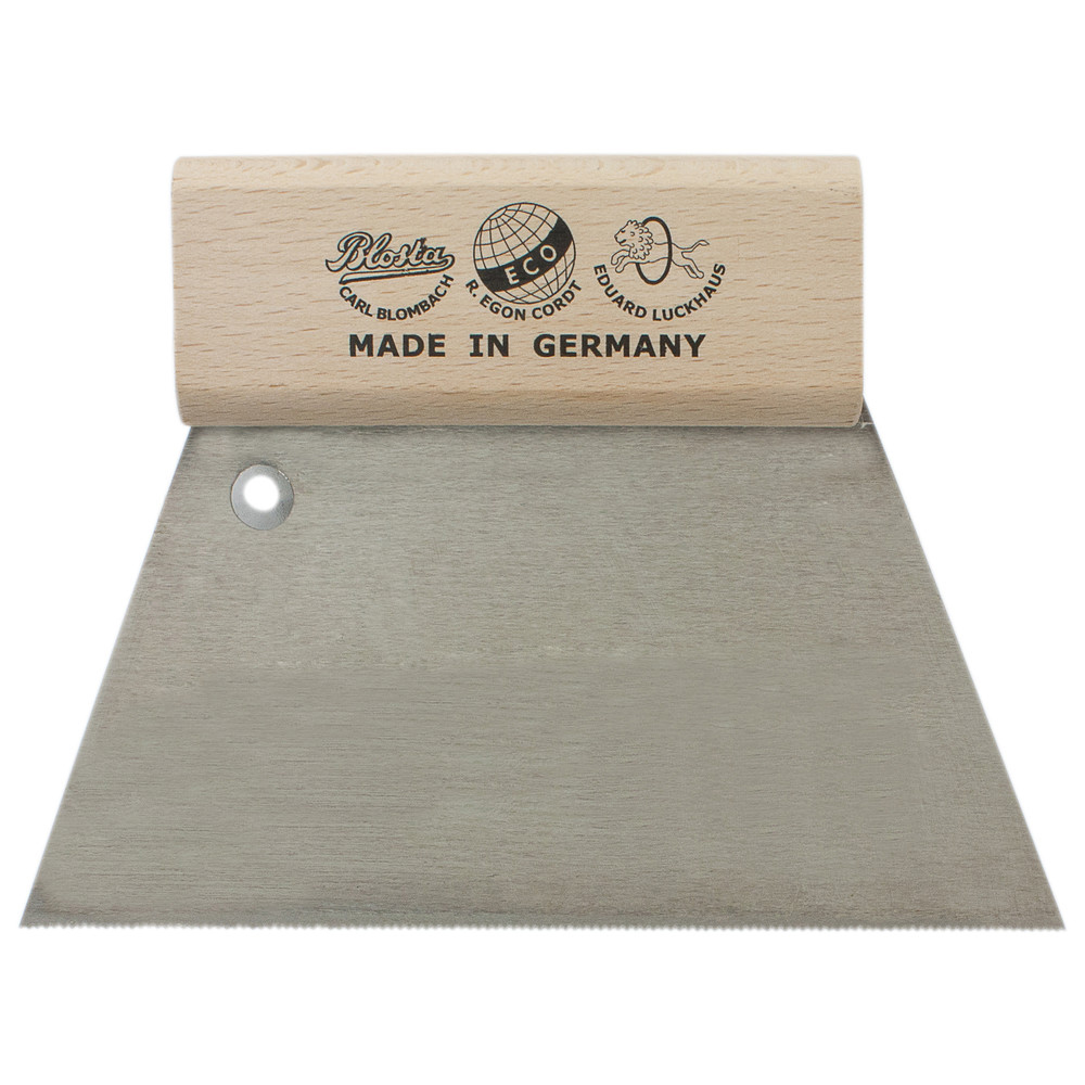 Zahnspachtel 180 mm, Zahnung A4, Zahnabstand 1,1 mm, Zahntiefe 0,75 mm