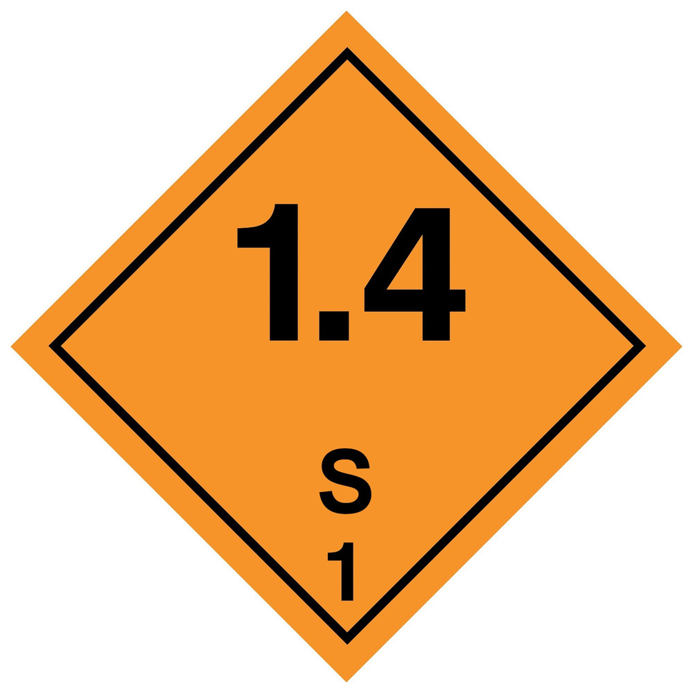 Gefahrgutetiketten Klasse 1.4 Haftpapier, 5 x 5 cm, á 1.000 Stück