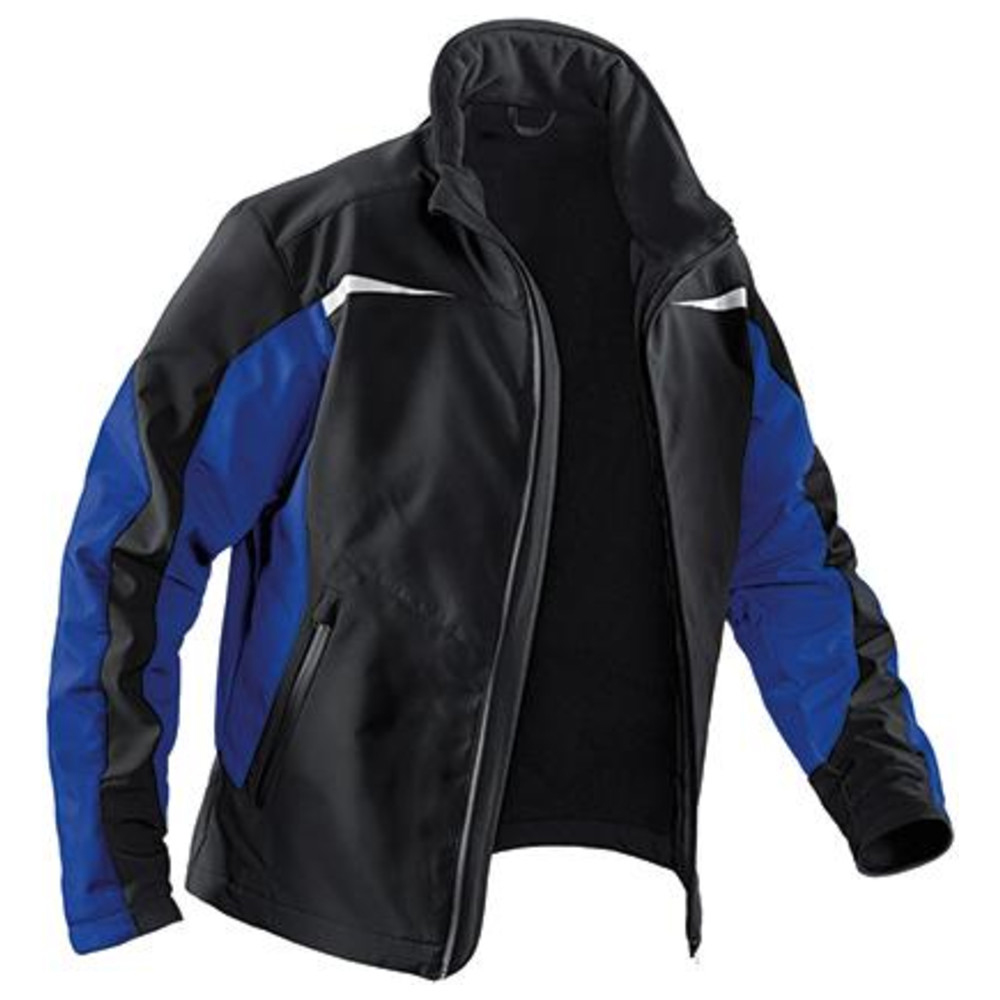 SoftshellJacke Pulsschlag Gr. 3XL, schwarz/kb.blau