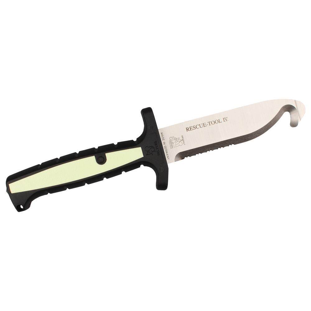 Rettungsmesser RT-IV, schwarz/nachleuchtend