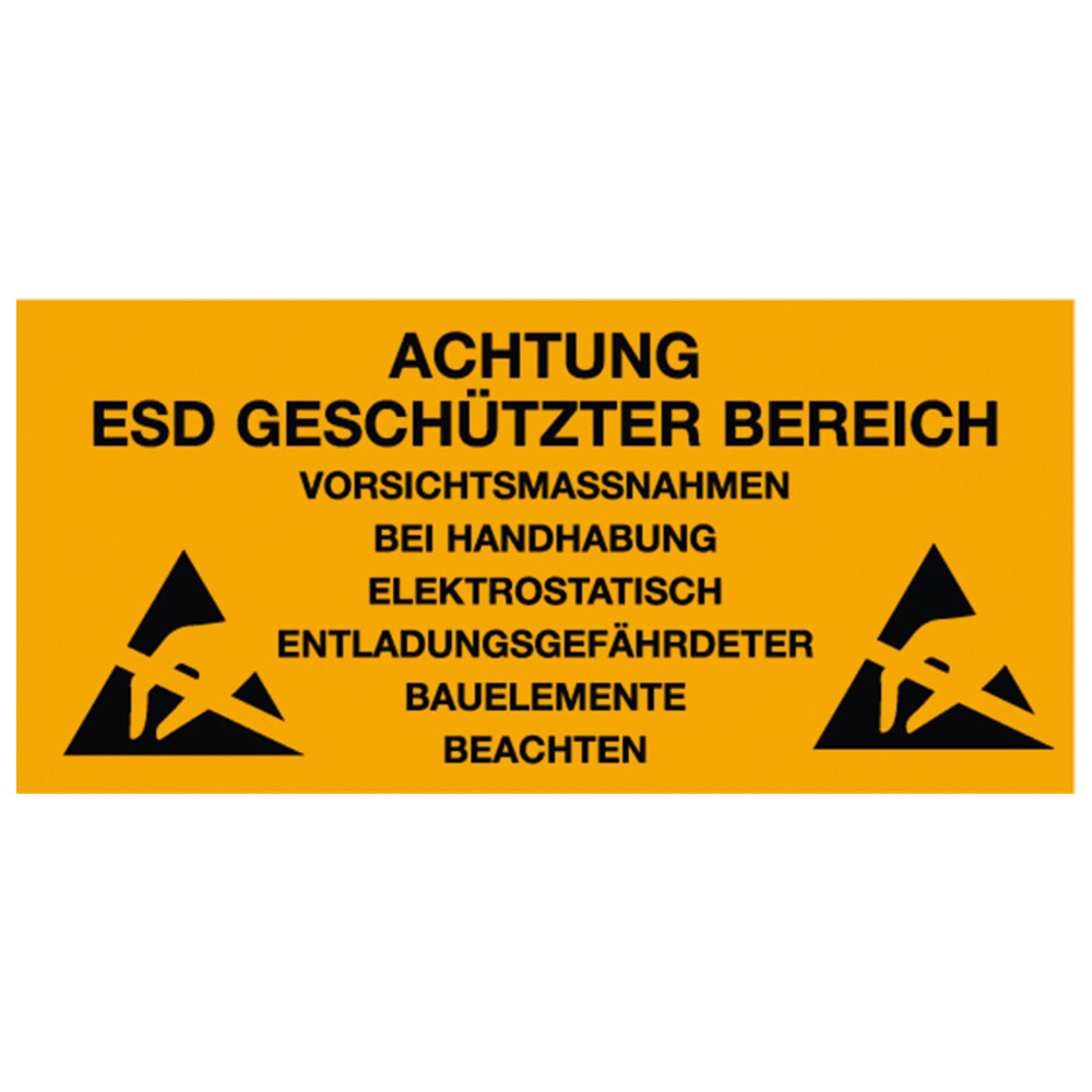 ESD Aufkleber, ESD, deutsch, 300 x 500 mm