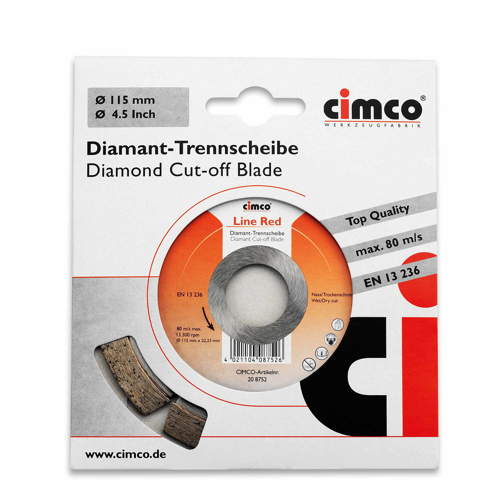 Diamant-Trennscheibe Kalksandstein Durchmesser 115