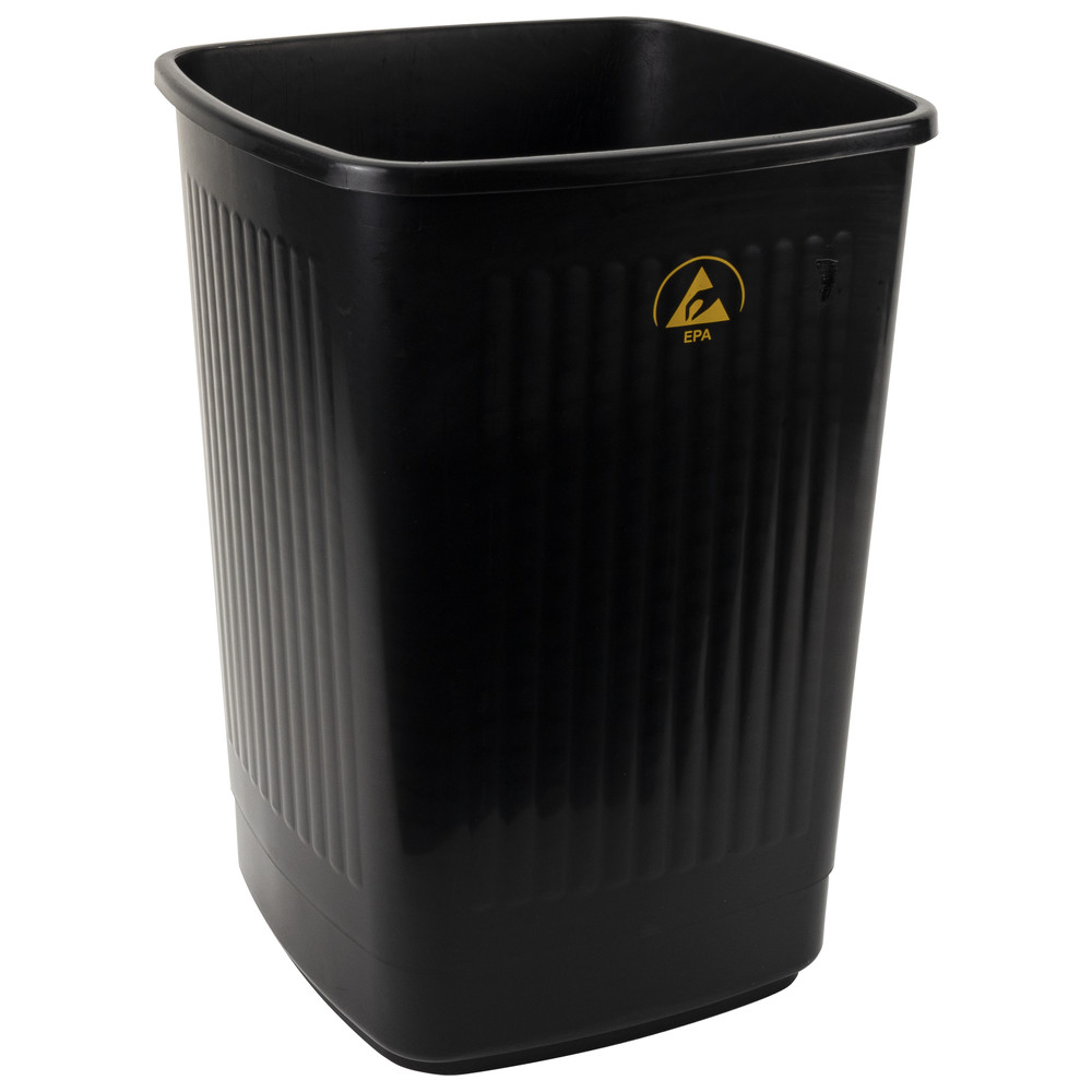 ESD-Papierkorb mit ESD-Logo, eckig