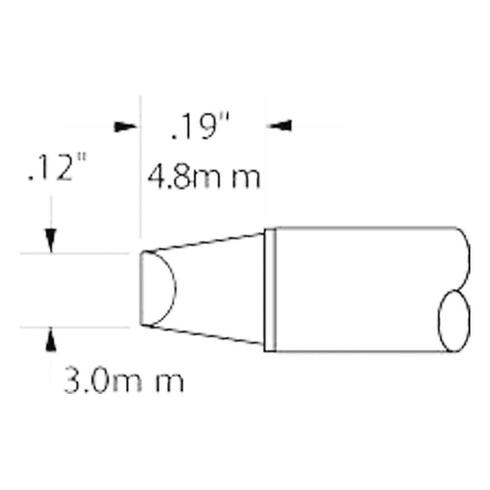 Metcal Lötpatrone für MX-500 STTC, 3,0 mm, 4,8 mm, Meißel