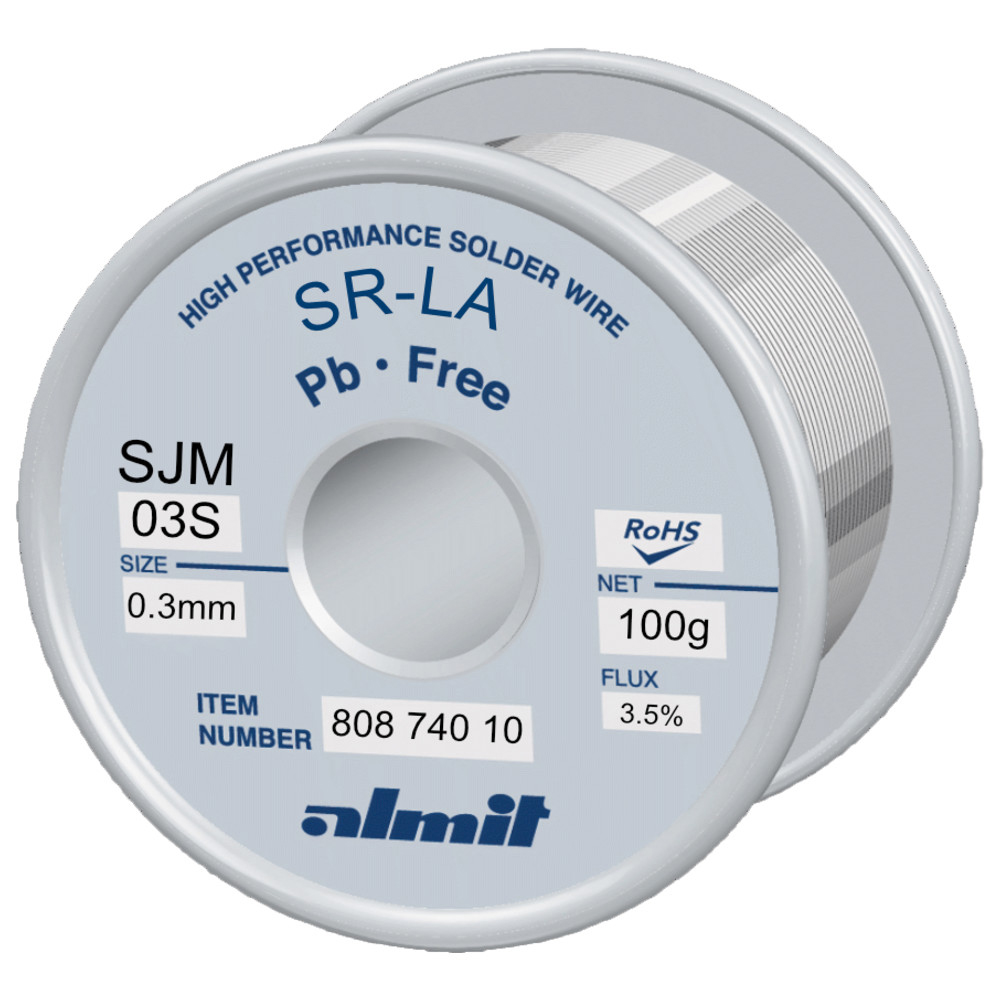 Lötdraht, SR-LA SJM-03-S, 0,3 mm, 100 g