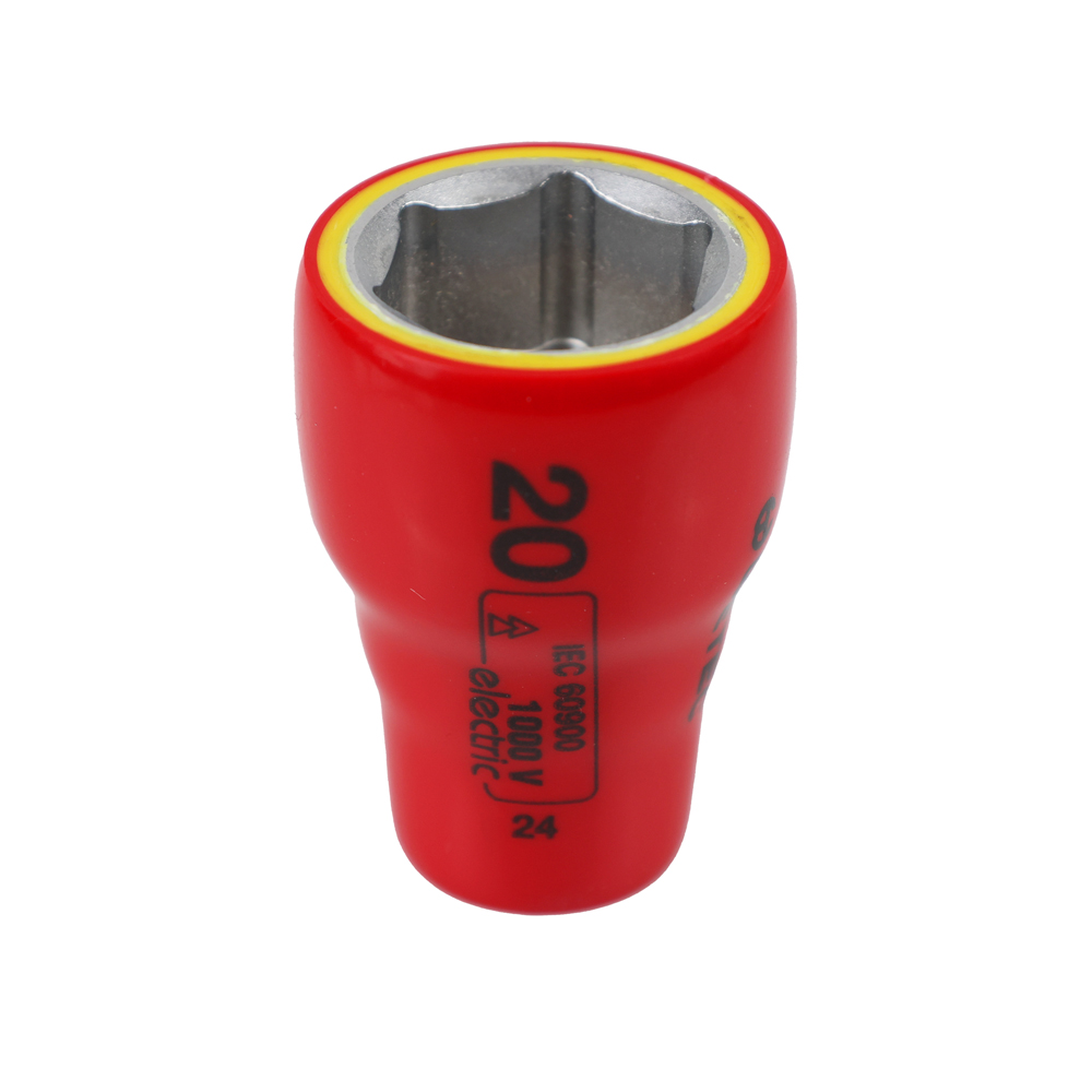 WETEC Sechskant-Steckschlüssel-Einsatz, 3/8", Größe 20 mm, 1000 V