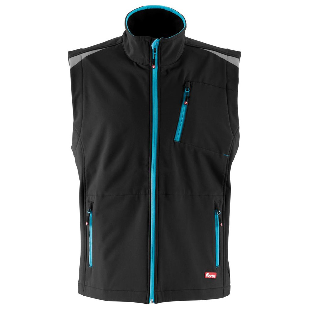 Herren Weste 24, Black/turquoise, Gr.M