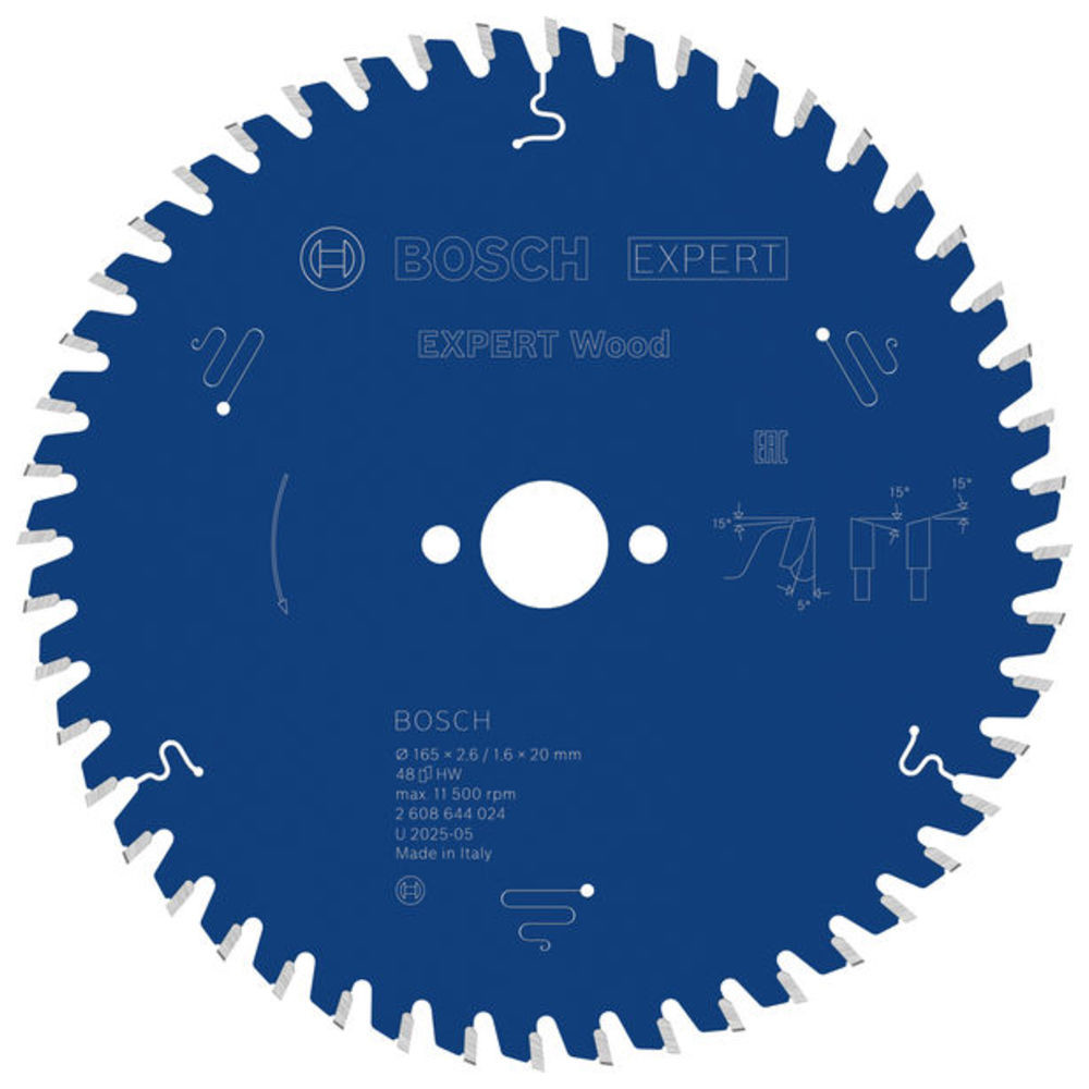 EXPERT Wood Kreissägeblatt, 165x2,6/1,6x20 mm, Z48