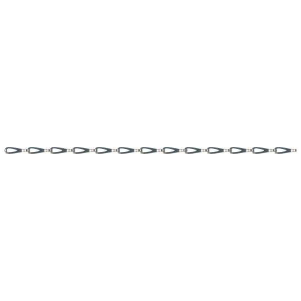 Patentkette 2/0,4 Messing verchromt Rolle 50 m (130 x 60)