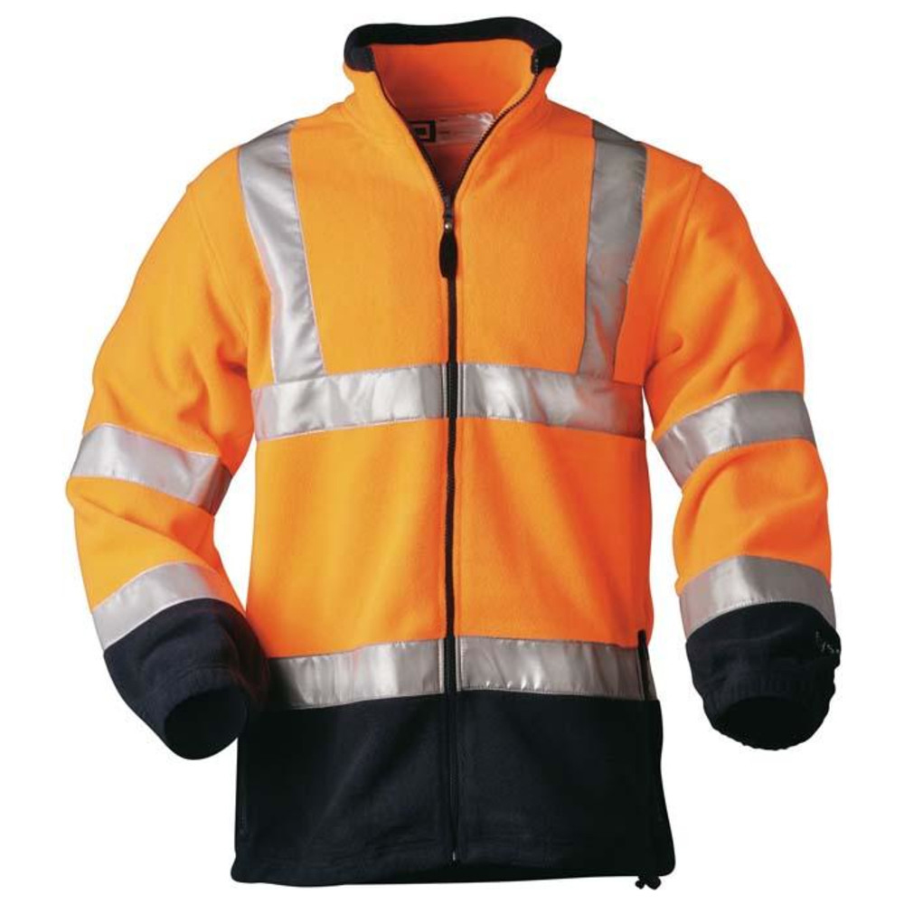 Warn-Fleecejacke Benedikt Größe 2XL, orange/marine