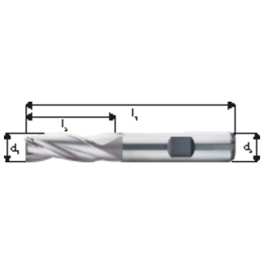 3-Schneiden-Fräser DIN 844 K HSSE 10,00 mm