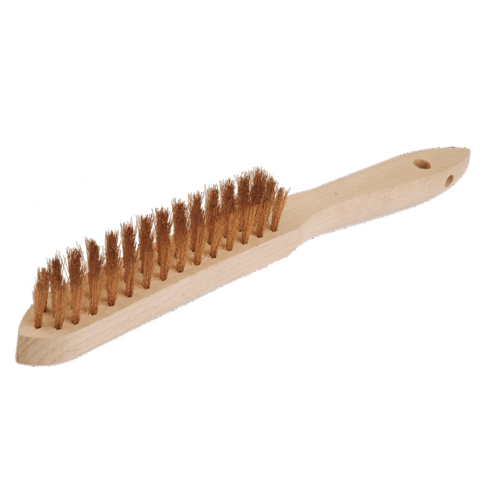 Handbürste funkenfrei, Zinnbronzedraht gewellt, 290 mm, Reihenzahl 3