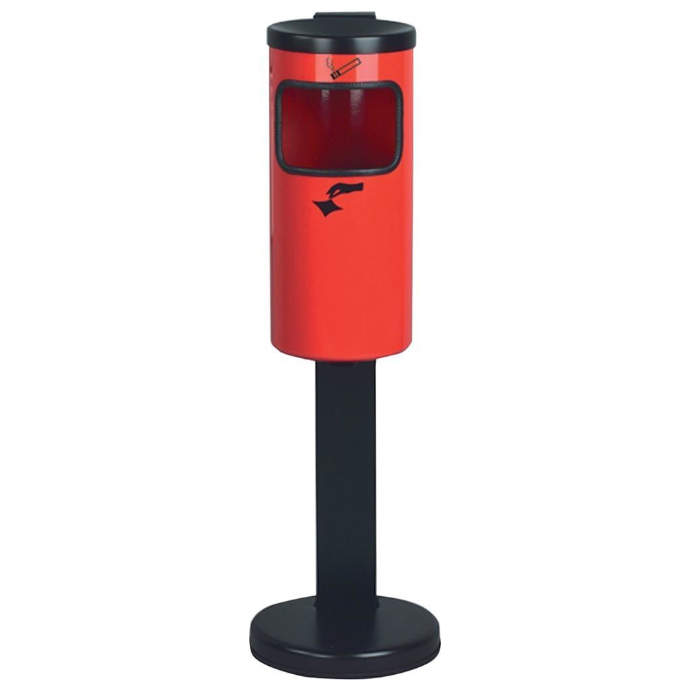 Abfall-Ascher Rondo rot mit Standfuß