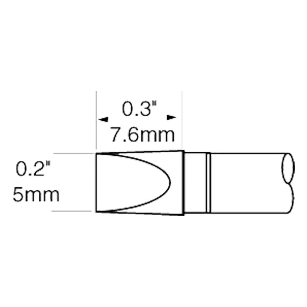 Metcal Lötpatrone für MFR-H1-SC, 5,0 x 7,6 mm, Meißel, 460 °C