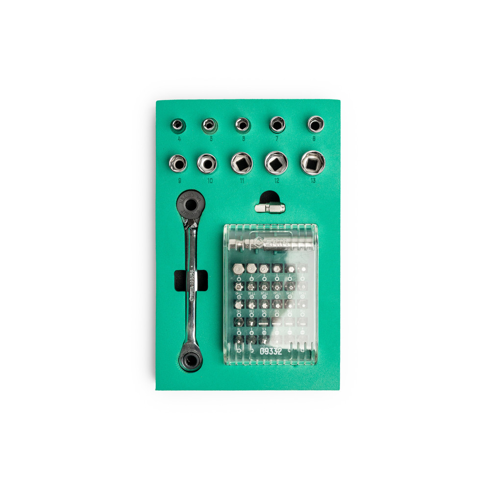 Micro Steckschlüssel- und Bitsatz, 1/4", 43-tlg.