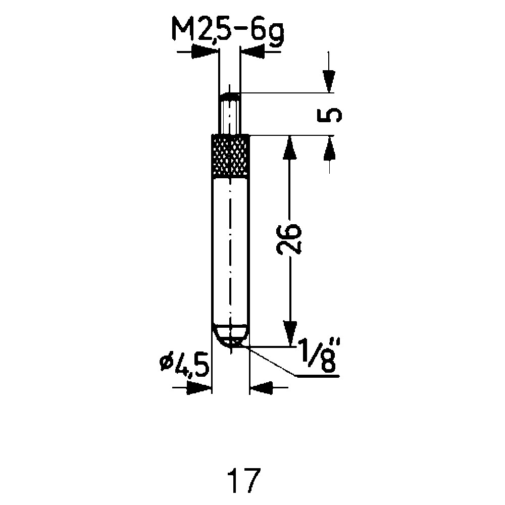 Messeinsatz HM Abbildung 17/26,0 mm