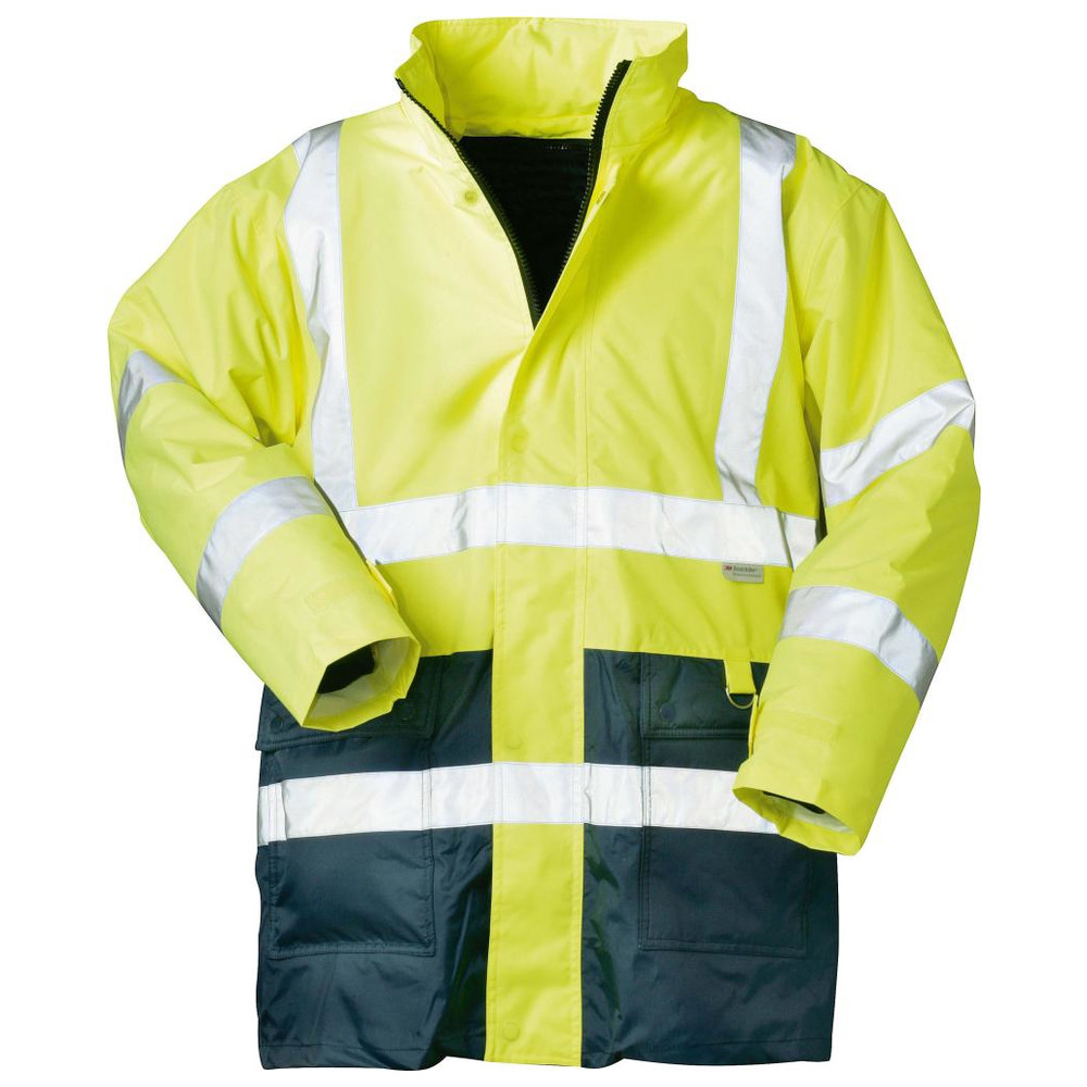 Warnparka, Gr. XL, gelb/blau