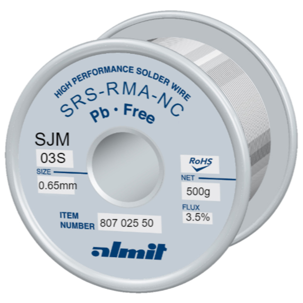 Almit Lötdraht, SRS-RMA-NC-03-S, 0,65 mm, 500 g