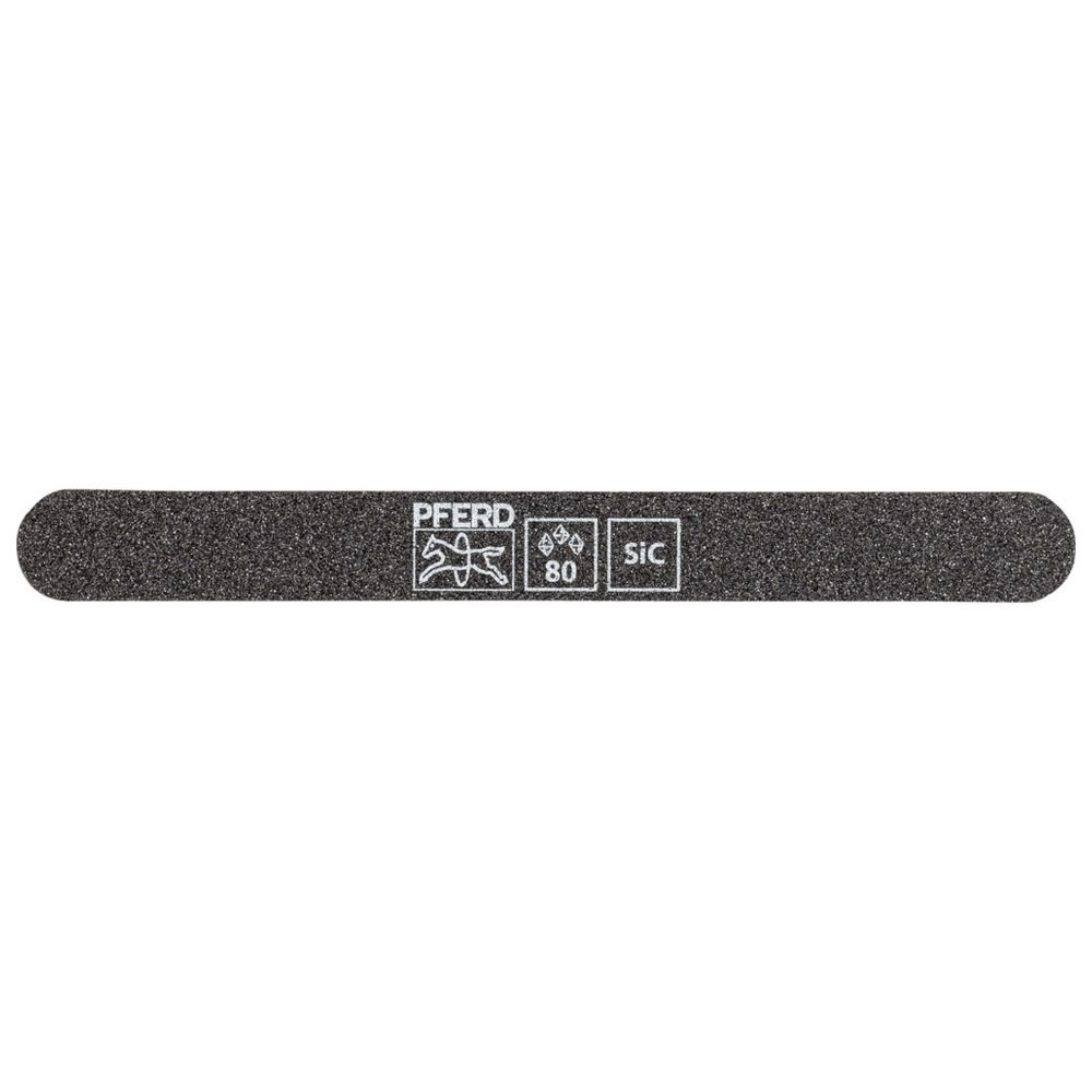 Schleiffeile SF-R147-15-5 flexibel, 147x15x5mm, SiC K 80, runde Enden, Pferd