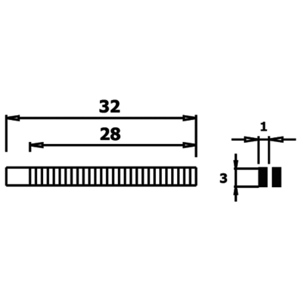 WETEC ECO Mini-Flachzange, lang, Greifflächen geriffelt, 3,0 mm, ESD-Griffe