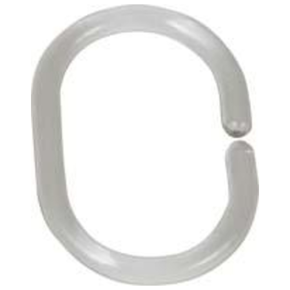 Duschvorhang-Ringe transparent, 12-er Set