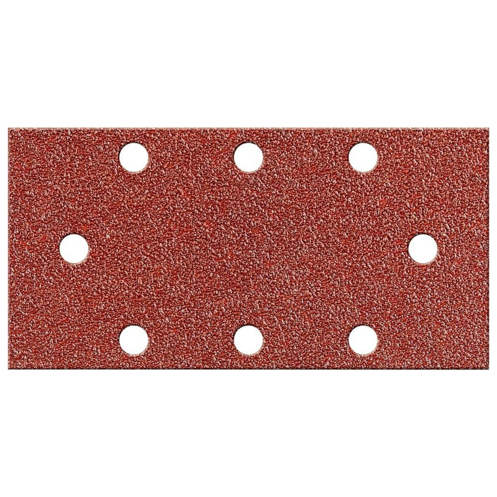 Klettschleifstreifen Korund 93 x 178 mm, Körnung 120, 8 Löcher