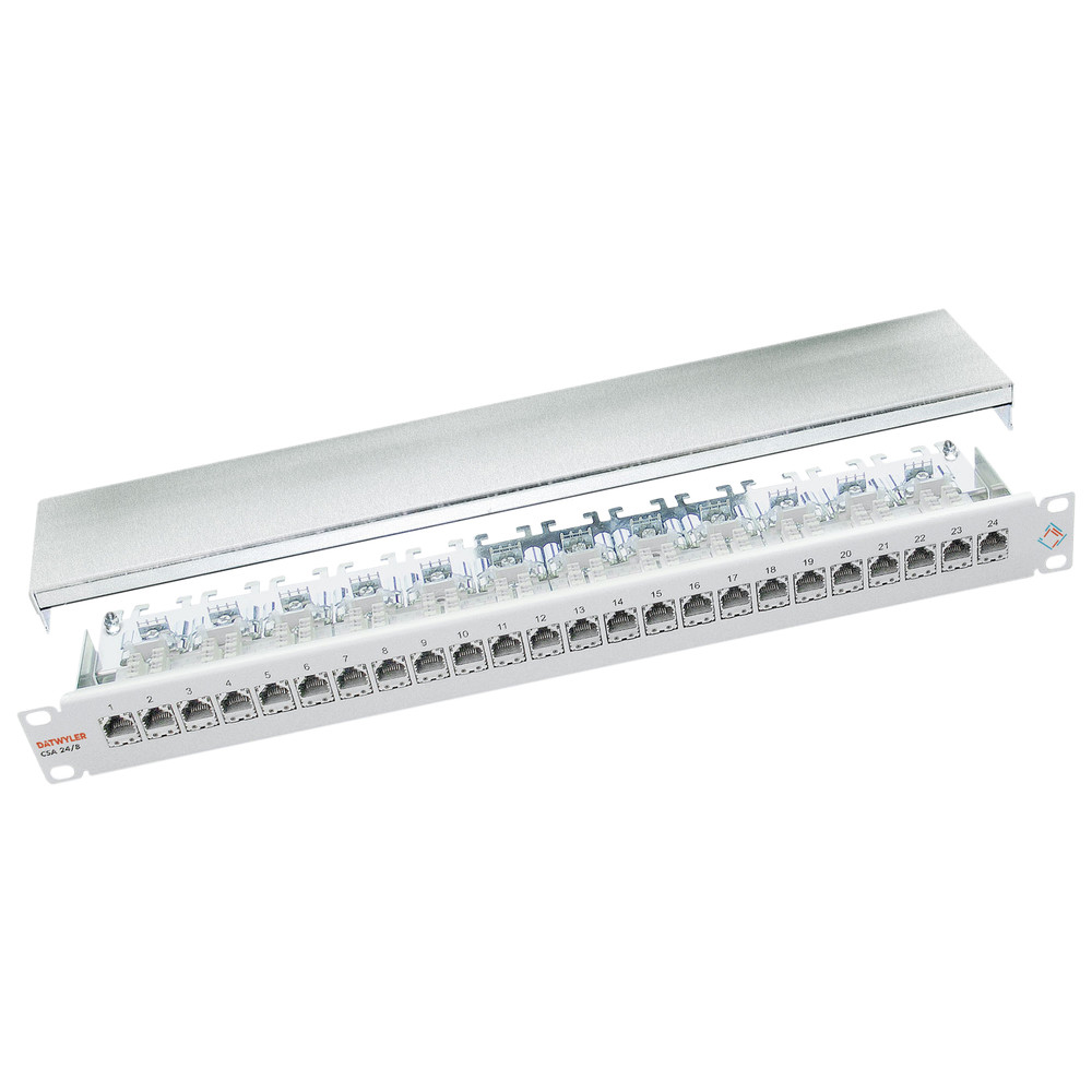 Patchpanel CSA Plus 24/8, Cat. 6A, 19"/1HE, 24 x RJ45