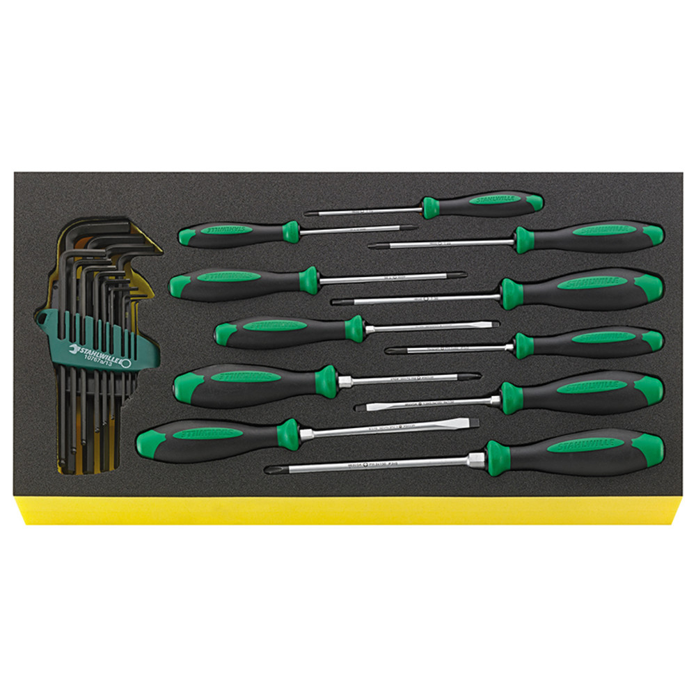TCS WT 4622-4650-1 Schraubendrehersatz DRALL+24-teilig in TCS Einlage