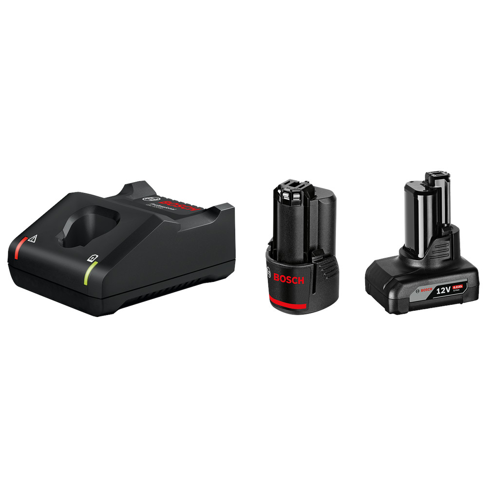 Akku Starter-Set: 2 Akkus GBA 12 V 2.0/4.0 Ah, Ladegerät GAL 12V-40