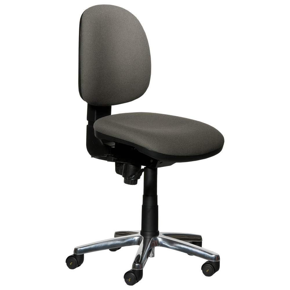 Warmbier Drehstuhl Comfort Standard, mit Rollen, ESD, grau