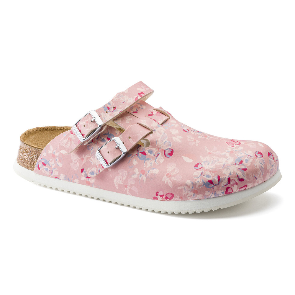 Clog Kay Superlauf, Birko-Flor, Flower Field Rose, schmal, Gr. 35
