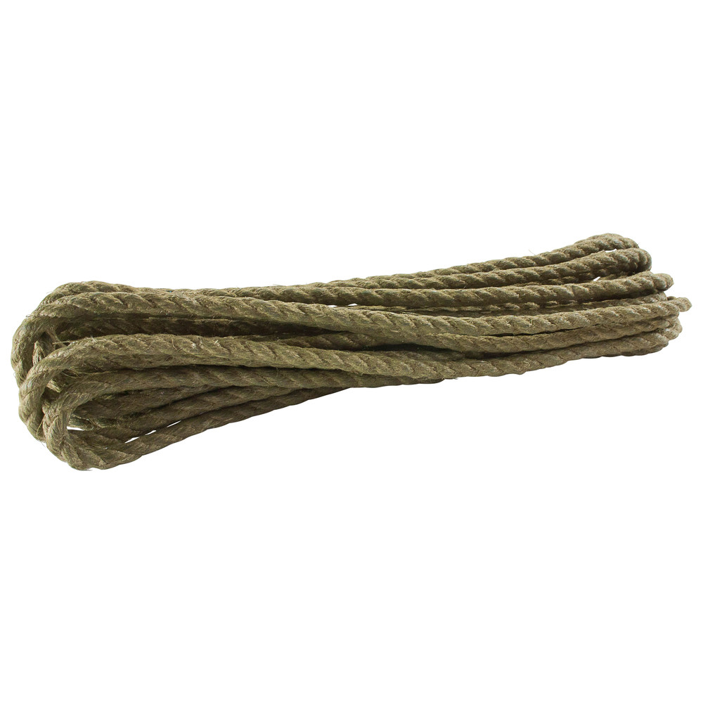 Hanfseil, einsträngig, bronzegrün, 6 mm, 6,5 m, bronzegrün