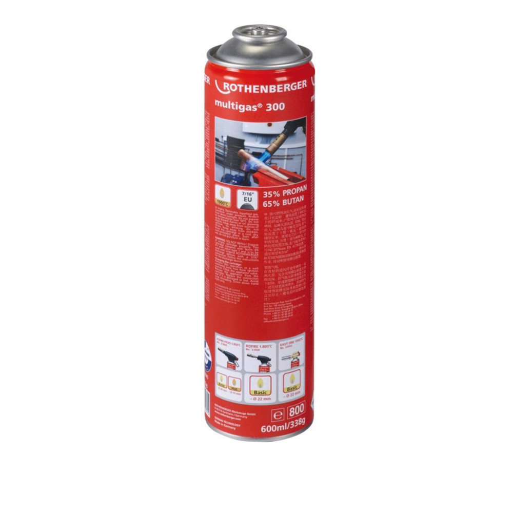 Multigas 600 ml Gaskartusche zu Rofire Piezo Propan Butan gemisch