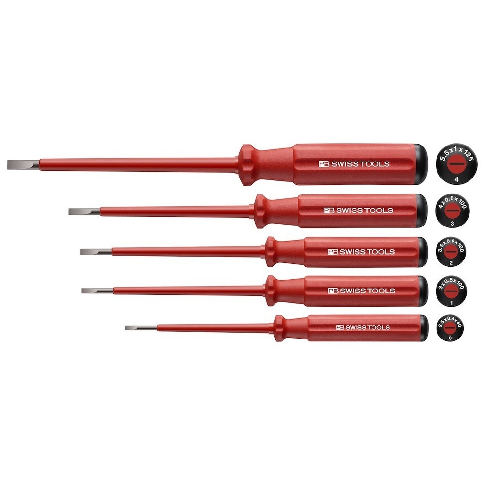 Schraubendreher-Satz VDE 5-teilig Schlitz im Karton Classic PB Swiss Tools