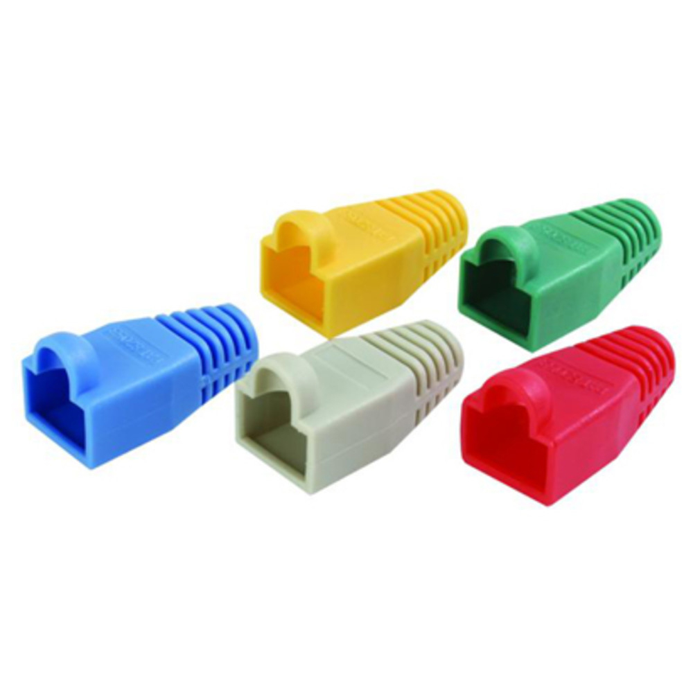 RJ45-Stecker, geschirmt, 8-polig, mit Rasthebelschutz, MP8, grau