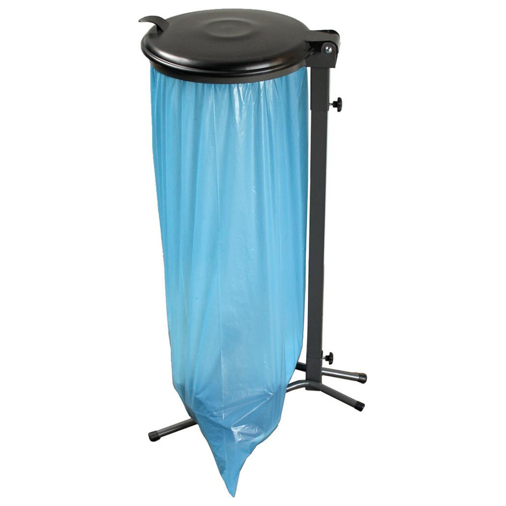 Müllsackständer 70-120 L grün mit K-deckel grau