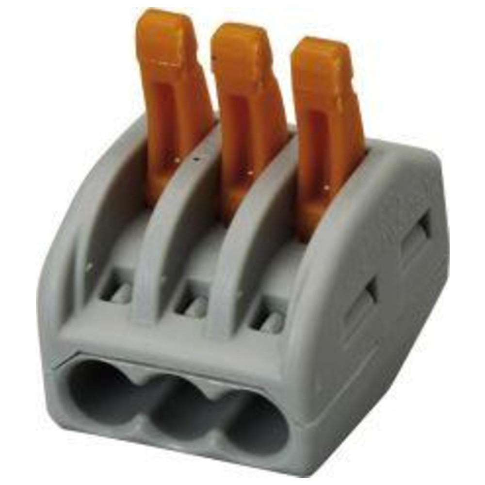 Wago-Steckklemme 2-polig 2,5 ², 5 Stueck Beutel mit R,