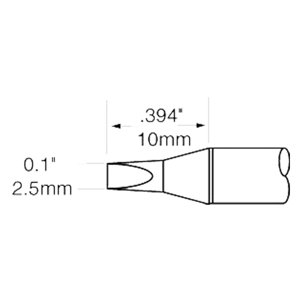 Metcal Lötpatrone für MFR-H1-SC, 2,5 x 10,0 mm, Meißel, 460 °C