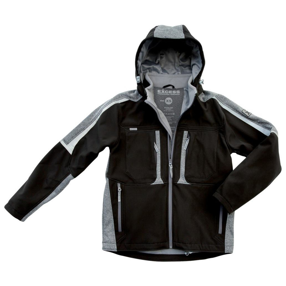 Softshelljacke Proaktiv, Gr. 2XL, schw./grau