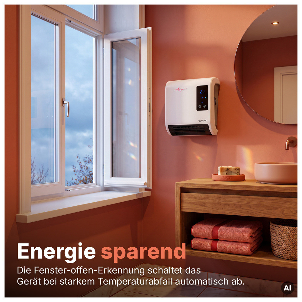 Eurom Badezimmerheizung Sani Fanheat 2000R , Weiß, Bild 8